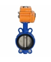 Затвор дисковый поворотный DN.ru WBV1413E-2W-Fb-H Ду100 Ру16, корпус - чугун GGG50, диск - чугун GGG40, уплотнение - EPDM, с электроприводом DN.ru QT-N-010EM-B1-220VAC-У1 220В (0-10В) HARK