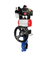 Затвор дисковый поворотный DN.ru WBV1432E-2W-Fb-H Ду150 Ру16, корпус - чугун GGG50, диск - нержавеющая сталь 316L, EPDM, с пневмоприводом PA-DA-105, пневмораспределителем 4M310-08 DC24V, БКВ APL-410N EX, ручным дублером MON3-700-T38-ISO, БПВ AFC2000