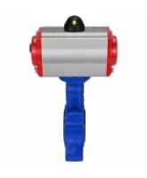 Затвор дисковый поворотный DN.ru WBV1616E-2W-Fb-H Ду100 Ру16 LUG корпус - чугун QT450, диск - чугун QT450, уплотнение - EPDM, с пневмоприводом DN.ru PA-DA-083 и пневмораспределителем 4M310-08 AC220V