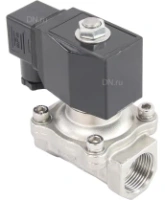 Клапан электромагнитный DN.ru VS231-ET-NC-24VDC 3/4″ Ду20 Ру7, соленоидный двухходовой, корпус - нержавеющая сталь 304, уплотнение - EPDM, резьбовой, нормально-закрытый, прямого действия, катушка - 24В