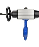 Затвор дисковый поворотный DN.ru WBV1413E-2W-Fb-H Ду150 Ру16, межфланцевый, корпус - чугун GGG50, диск - чугун GGG40, уплотнение - EPDM, с пневмоприводом DN.ru PA-DA-105-1