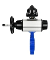 Затвор дисковый поворотный DN.ru WBV1631E-2W-Fb-H Ду125 Ру16 LUG корпус - чугун QT450, диск - нержавеющая сталь 304, уплотнение - EPDM, с пневмоприводом PA-DA-105-1 и БКВ APL-510N EX