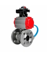 Кран шаровой DN.ru BV3232P(2pc)-FP-F-ISO-H WDVF Ду65 Ру16 полнопроходной, фланцевый, корпус - нержавеющая сталь 316, уплотнение - PTFE, с пневмоприводом PA-SA-130, пневмораспределителем 4V320-10 AC220V и БКВ APL-210N