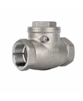 Клапан обратный DN.ru VCT3131-T 1″ Ду25 Ру16 ZGY резьбовой, поворотный, корпус - нержавеющая сталь CF8/AISI 304, диск - нержавеющая сталь CF8/AISI 304, уплотнение - PTFE