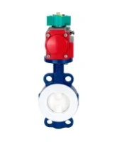 Затвор дисковый поворотный DN.ru WBV3434Pf-2W-Fb-R Ду200 Ру16 корпус - углеродистая сталь WCB, диск - углеродистая сталь WCB, футерованный PTFE, уплотнение - PTFE, с пневмоприводом PA-DA-105 и магнитным переключателем ALS200D