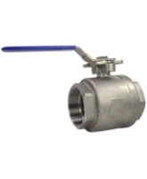 Кран шаровой DN.ru BV3232P(2pc)-FP-T-ISO-H Ду100 Ру40 полнопроходной двухходовой, нержавеющая сталь 316, внутренняя резьба, уплотнение - PTFE, с ISO-фланцем и рукояткой, 19х19, F07/F10