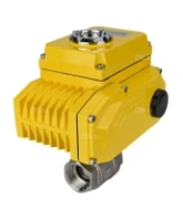 Кран шаровой DN.ru BV3232P(2pc)-FP-T-ISO-H Ду32 Ру63 полнопроходной двухходовой, нержавеющая сталь 316, внутренняя резьба, уплотнение - PTFE, с электроприводом четвертьоборотным QT-N-005EM-O1-380VAC-У1