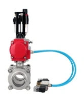 Кран шаровой DN.ru BV3232P(3pc)-FP-W-ISO-H WDVF Ду15 Ру63 полнопроходной, трехсоставной, корпус - нержавеющая сталь 316, уплотнение - PTFE, под приварку, с пневмоприводом PA-SA-065, пневмораспределителем 4V320-08 AC220V, БПВ AFC2000