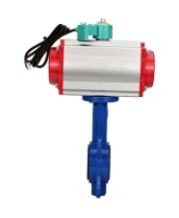 Затвор дисковый поворотный DN.ru WBV1413E-2W-Fb-H Ду40 Ру16, корпус - чугун GGG50, диск - чугун GGG40, уплотнение - EPDM, с пневмоприводом PA-SA-083 и магнитным переключателем ALS200D
