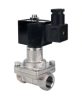 Клапан электромагнитный DN.ru VS731-PT-NC-220VAC 1 1/4″ Ду32 Ру10 соленоидный двухходовой, корпус - нержавеющая сталь 304, уплотнение - PTFE, внутренняя резьба, прямого действия, нормально закрытый, с нулевым перепадом давления, катушка - 220В