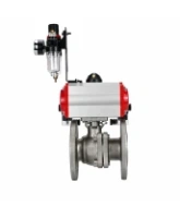 Кран шаровой DN.ru BV3232P(2pc)-FP-F-ISO-H Ду150 Ру16, 24х24, полнопроходной фланцевый, корпус - нержавеющая сталь SS316, уплотнение - PTFE, с пневмоприводом PA-DA-140, пневмораспределителем 4M320-08 AC220V и БПВ AFC2000