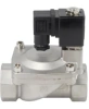 Клапан электромагнитный DN.ru VS431-NT-NC-220VAC 1 1/4″ Ду32 Ру16, соленоидный двухходовой, корпус - нержавеющая сталь 304, уплотнение - NBR, резьбовой, нормально-закрытый, пилотный, катушка - 220В