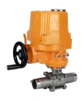 Кран шаровой DN.ru BV3131P(3pc)-FP-W-ISO-H LONG Ду25 Ру63 полнопроходной, корпус - нержавеющая сталь 304, уплотнение - PTFE, под приварку, с 1/4-оборотным электроприводом взрывозащищенным DN.ru QT-EX-010EM-O2-220VAC-У1 220В