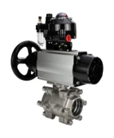 Кран шаровой DN.ru BV3232P(3pc)-FP-SW-ISO-H Ду100 Ру63 полнопроходной, корпус - нержавеющая сталь SS316, под приварку, с пневмоприводом PA-DA-105-1, пневмораспределителем 4M310-08 DC24V, БКВ APL-510N EX, БПВ AFC2000