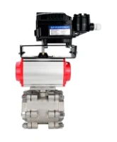 Кран шаровой DN.ru BV3232P(3pc)-FP-SW-ISO-H Ду80 Ру63 полнопроходной, корпус - нержавеющая сталь SS316, под приварку, с пневмоприводом PA-DA-105, электропневматическим поворотным позиционером YT-1000RSN без обратной связи
