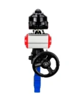 Затвор дисковый поворотный DN.ru WBV1631E-2W-Fb-H Ду125 Ру16 LUG корпус - чугун QT450, диск - нержавеющая сталь 304, уплотнение - EPDM, с пневмоприводом DN.ru PA-DA-105, БКВ APL-510N EX и редуктором MON3-700-T38-ISO