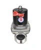 Клапан электромагнитный DN.ru VS131-ET-NC-24VAC 3/8″ Ду10 Ру10 прямого действия двухходовой, корпус - сталь нержавеющая 304, присоединение - внутренняя резьба, уплотнение - EPDM, нормально-закрытый, катушка - 24 В AC