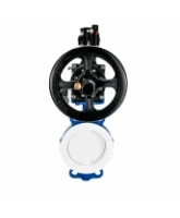 Затвор дисковый поворотный DN.ru WBV3434Pf-2W-Fb-R Ду200 Ру16, корпус - углеродистая сталь WCB, диск - углеродистая сталь WCB, футерованный PTFE, уплотнение - PTFE, с пневмоприводом PA-DA-105-1, пневмораспределителем 4M310-08 AC220V и БПВ AFC2000
