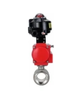 Кран шаровой DN.ru 2 1/2″ Ду65 Ру40 полнопроходной двухходовой, нержавеющая сталь SS316, внутренняя резьба, уплотнение - PTFE, с пневмоприводом DN.ru PA-DA-83 и БКВ APL-510N-EX (BV3232P(2pc)-FP-T-ISO-H)