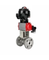 Кран шаровой DN.ru BV3131P(3pc)-FP-F-ISO-H Ду100 Ру16 полнопроходной, фланцевый, корпус - нержавеющая сталь 304, PTFE, 22х22, WDVF, с пневмоприводом PA-DA-105, пневмораспределителем 4M320-08 AC220V и БКВ APL-510N EX