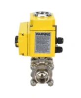 Кран шаровой DN.ru BV3232P(3pc)-FP-W-ISO-H Ду15 Ру63 полнопроходной двухходовой, нержавеющая сталь SS316, под приварку, уплотнение - PTFE, с 1/4-оборотным электроприводом DN.RU QT-N-003EM-O1-220VAC-У1