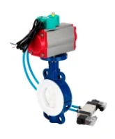Затвор дисковый поворотный DN.ru WBV3434Pf-2W-Fb-R Ду200 Ру16 корпус - углеродистая сталь WCB, диск - углеродистая сталь WCB, футерованный PTFE, уплотнение - PTFE, с PA-DA-105, 4V320-10 AC220V и ALS200D
