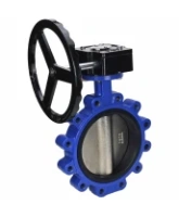 Затвор дисковый поворотный DN.ru WBV1616E-2W-Fb-R Ду200 Ру16 LUG межфланцевый, корпус - чугун QT450, диск - чугун QT450, уплотнение - EPDM, с редуктором
