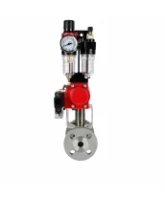 Кран шаровой DN.ru BV3131P(3pc)-FP-F-ISO-H Ду100 Ру16 полнопроходной, фланцевый, корпус - нержавеющая сталь 304, PTFE, 22х22, WDVF, с пневмоприводом PA-DA-105, пневмораспределителем 4M320-08 AC220V и БПВ AFC2000