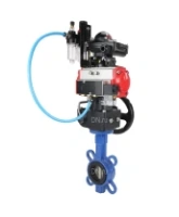 Затвор дисковый поворотный DN.ru WBV1132N-2W-Fb-H Ду40 Ру16, корпус - чугун GG25, диск - нержавеющая сталь 316L, NBR, с пневмоприводом PA-DA-052, пневмораспределителем 4M310-08 AC220V, БКВ APL-210N, ручным дублером MON1-250-T26-ISO, БПВ AFC2000
