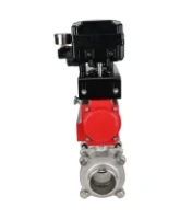 Кран шаровой DN.ru BV3232P(3pc)-FP-W-ISO-H WDVF Ду15 Ру63 полнопроходной, трехсоставной, корпус - нержавеющая сталь 316, уплотнение - PTFE, под приварку, с пневмоприводом PA-SA-065, электропн. поворотным позиционером YT-1000RSN без обратной связи