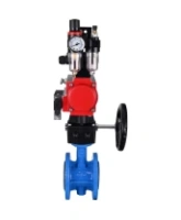 Затвор дисковый поворотный DN.ru WBV1313E-2W-F-H Ду100 Ру16 фланцевый, корпус - чугун GGG40, диск - чугун GGG40, EPDM, с пневмоприводом DN.ru PA-DA-105, пневмораспределителем 4M310-08 DC24V, БКВ APL-210N, ручным дублером MON1-250-T26-ISO и БПВ AFC2000