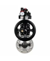 Кран шаровой DN.ru BV3131P(3pc)-FP-F-ISO-H Ду100 Ру16 полнопроходной, фланцевый, корпус - нержавеющая сталь 304, PTFE, 22х22, WDVF, с пневмоприводом PA-DA-105-1, пневмораспределителем 4M320-08 AC220V, БКВ APL-410N EX и БПВ AFC2000