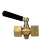 Кран запорный для манометра DN.ru BVPG0000P-3WT-T-H ВР/НР G1/4″-G1/4″ Ду15 Ру25 трехходовой, резьбовой, корпус - латунь HPb57-3, шар - латунь HPb57-3, уплотнение - PTFE, с рукояткой