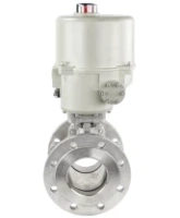 Кран шаровой DN.ru BV3232P(2pc)-FP-F-ISO-H Ду65 Ру16 полнопроходной двухходовой, нержавеющая сталь 316, фланцевый, уплотнение - PTFE, с электроприводом ГЗ-ОФ-110/11М 220В