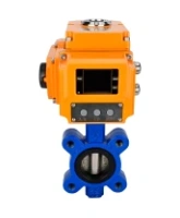 Затвор дисковый поворотный DN.ru WBV1616E-2W-Fb-H Ду100 Ру16 LUG корпус - чугун QT450, диск - чугун QT450, уплотнение - EPDM, межфланцевый, с электроприводом DN.ru QT-N-010EM-B1-220VAC-У1 HARK