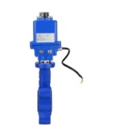 Затвор дисковый поворотный DN.ru WBV1631E-2W-Fb-H Ду50 Ру16 LUG межфланцевый, корпус - чугун QT450, диск - нержавеющая сталь AISI 304, уплотнение - EPDM, с электроприводом QT-N-003EM-O1-12VDC-У1 blue 12В