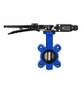 Затвор дисковый поворотный DN.ru WBV1616E-2W-Fb-H Ду100 Ру16 LUG межфланцевый, корпус - чугун QT450, диск - чугун QT450, уплотнение - EPDM, с рукояткой и двумя концевыми датчиками LS-103 250В