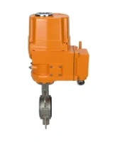 Затвор дисковый поворотный DN.ru WBV3232V-2W-Fb-H Ду100 Ру16, корпус - нержавеющая сталь 316L, диск - нержавеющая сталь 316L, уплотнение - Viton, с электроприводом DN.ru QT-EX-010EM-O2-220VAC-У1 220В