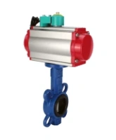 Затвор дисковый поворотный DN.ru WBV1132N-2W-Fb-H Ду125 Ру16 корпус - чугун GG25, диск - нержавеющая сталь 316L, уплотнение - NBR, с пневмоприводом PA-DA-105 и магнитным переключателем ALS200D