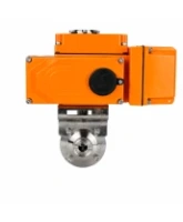 Затвор дисковый поворотный DN.ru WBV3131S-2W-C-H Ду100 Ру10 кламповый, корпус - пищевая нержавеющая сталь 304, уплотнение - Silicon, с электроприводом QT-N-005EM-A1-220VAC-У1 c датчиком обратной связи и входным управляющим сигналом 4-20мА HARK