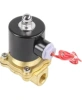 Клапан электромагнитный DN.ru VS100-ET-NC-220VAC 3/8″ Ду10 Ру10, соленоидный двухходовой, корпус - латунь, уплотнение - EPDM, резьбовой, нормально-закрытый, прямого действия, катушка - 220В