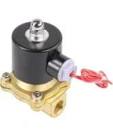 Клапан электромагнитный DN.ru VS100-VT-NC-220VAC 3/8″ Ду10 Ру10, соленоидный двухходовой, корпус - латунь, уплотнение - Viton, резьбовой, нормально-закрытый, прямого действия, катушка - 220В