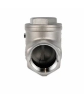 Клапан обратный DN.ru VCT3131-T 1 1/2″ Ду40 Ру16 ZGY резьбовой, поворотный, корпус - нержавеющая сталь CF8/AISI 304, диск - нержавеющая сталь CF8/AISI 304, уплотнение - PTFE