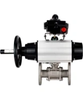 Кран шаровой DN.ru BV3232P(3pc)-FP-F-ISO-H Ду100 Ру25 фланцевый корпус - нержавеющая сталь 316, полнопроходной, уплотнение - PTFE, с пневмоприводом PA-DA-105-1, пневмораспределителем 4M310-08 AC220V, БКВ APL-410N Ex