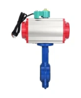 Затвор дисковый поворотный DN.ru WBV1413E-2W-Fb-H Ду40 Ру16, корпус - чугун GGG50, диск - чугун GGG40, уплотнение - EPDM, с пневмоприводом PA-SA-083, пневмораспределителем 4M310-08 220В NAMUR и магнитным переключателем ALS200D