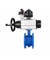 Затвор дисковый поворотный DN.ru WBV1331E-2W-F-H Ду50 Ру16 фланцевый, корпус - чугун GGG40, диск - нержавеющая сталь 304, уплотнение - EPDM, с пневмоприводом DN.ru PA-DA-105-1, 4M310-08 AC220V, APL-510N EX и AFC2000