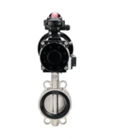 Затвор дисковый поворотный DN.ru WBV3131V-2W-Fb-H Ду150 Ру16 межфланцевый, корпус - нержавеющая сталь 304, диск - нержавеющая сталь 304, уплотнение - VITON, с пневмоприводом PA-DA-105-1, пневмораспределителем 4M310-08 220В NAMUR и БКВ APL-210N