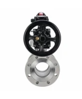Кран шаровой DN.ru BV3232P(2pc)-FP-F-ISO-H WDVF Ду100 Ру16 полнопроходной, фланцевый, корпус - нержавеющая сталь 316, уплотнение - PTFE, с пневмоприводом PA-DA-105-1, пневмораспределителем 4M310-08 DC24V и БКВ APL-210N
