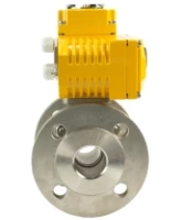 Кран шаровой DN.ru BV3232P(2pc)-FP-F-ISO-H Ду50 Ру40, корпус - сталь 316, уплотнение - PTFE, полнопроходной фланцевый с электроприводом QT-N-008EM-O1-220VAC-У1