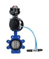 Затвор дисковый поворотный DN.ru WBV1631E-2W-Fb-H Ду125 Ру16 LUG корпус - чугун QT450, диск - нержавеющая сталь 304, уплотнение - EPDM, с пневмоприводом PA-DA-105-1, пневмораспределителем 4V320-08 AC220V, БКВ APL-510N EX и БПВ AFC2000
